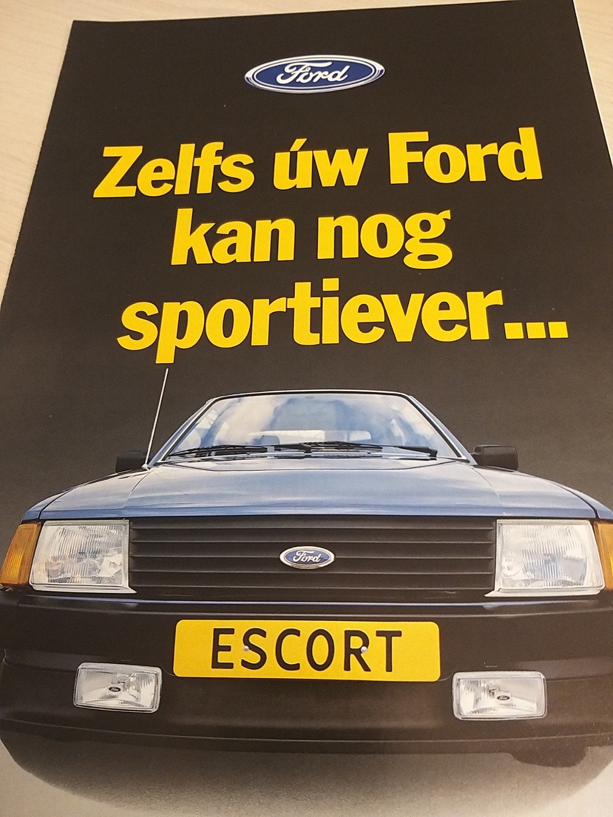 1980 Nederlands Ford Escort mk3 accessoire folder Nederlands, Ophalen of Verzenden, Zo goed als nieuw, Ford