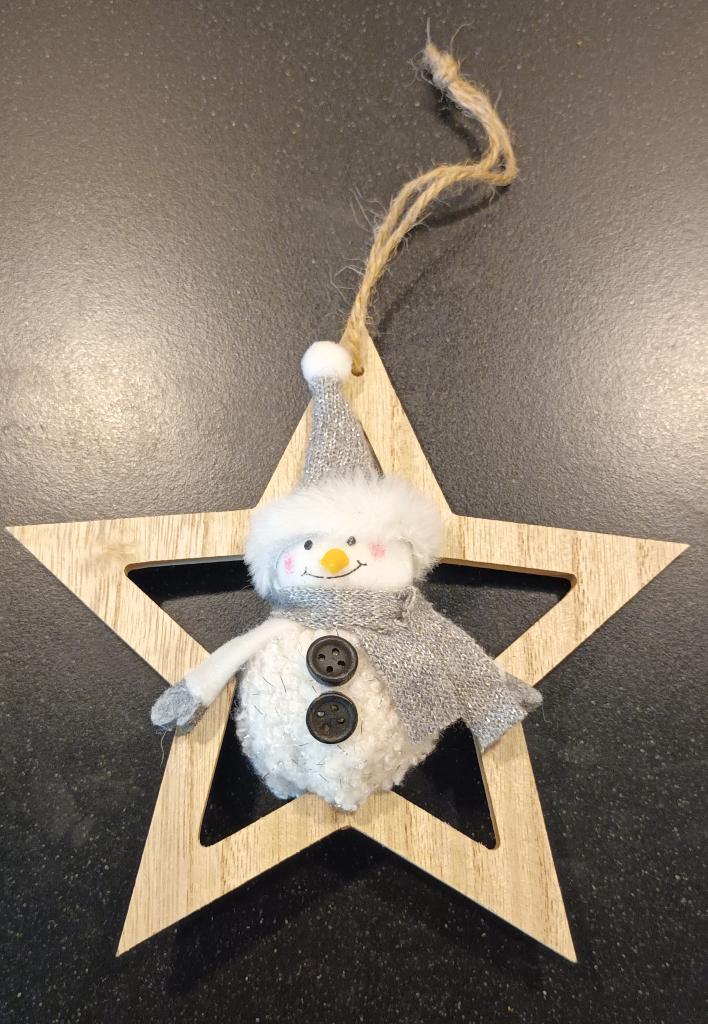 Houten hanger met sneeuwpop, Diversen, Kerst, Ophalen of Verzenden