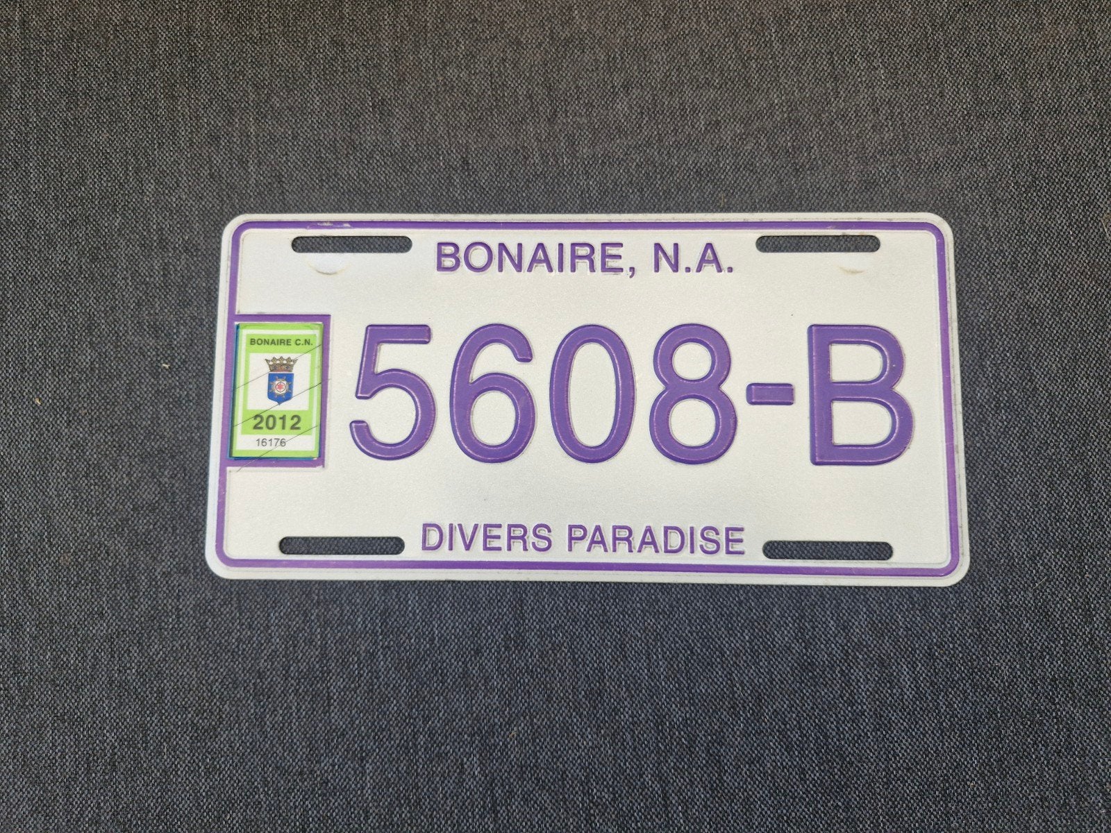 Kentekenplaat Bonaire nummerbord Nummerplaat License plate, Verzenden, Gebruikt, Auto's