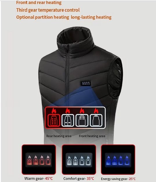 Verwarmde Bodywarmer maten S - M - L - XL - 2XL-3XL, Ophalen, Nieuw, Maat 52/54 (L), Zwart