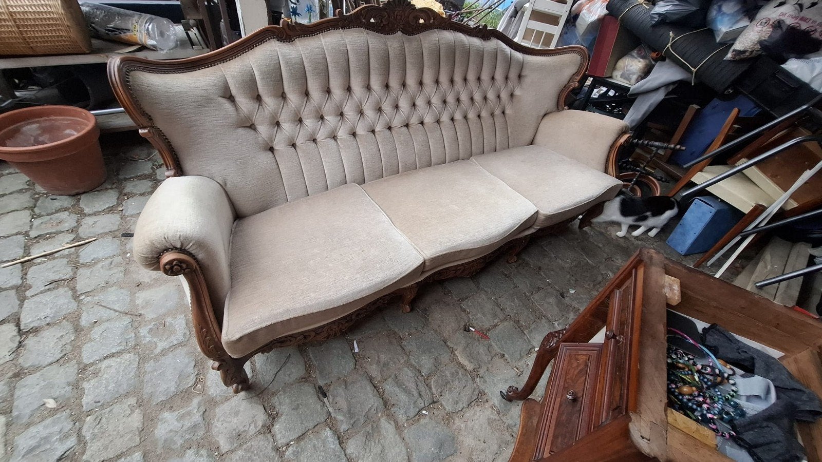3 zitsbank Lodewijk style, Antiek en Kunst, Ophalen