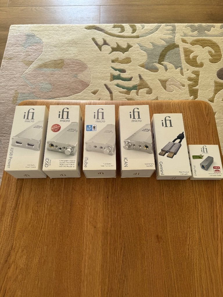 Complete set iFi Micro: iUSB, iDSD, iTube, ICAN (NIEUW), Audio, Tv en Foto, Ophalen, Nieuw