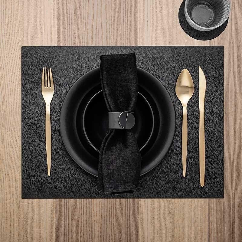 Placemat in gerecycleerd Leder, 3 kleuren 45x30cm Rechthoek, Huis en Inrichting, Ophalen, Nieuw, Overige kleuren, Placemat