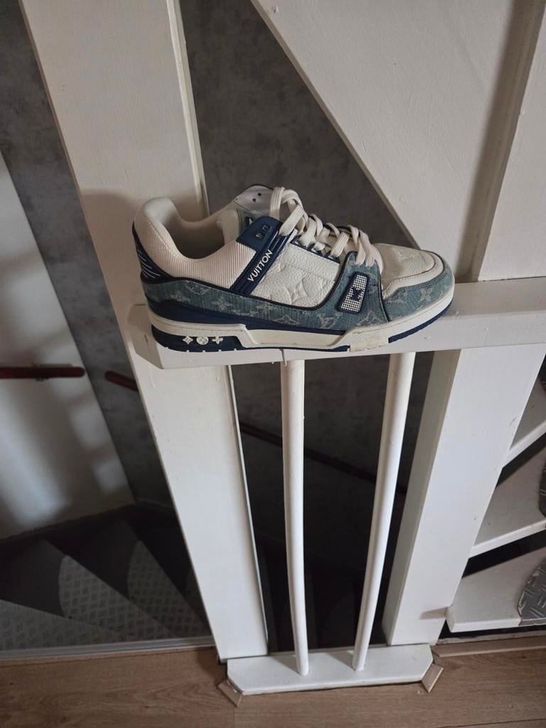 Louis Vuitton LV Trainer Sneakers - Maat 43, Blauw, Ophalen of Verzenden, Louis Vuitton, Sneakers of Gympen