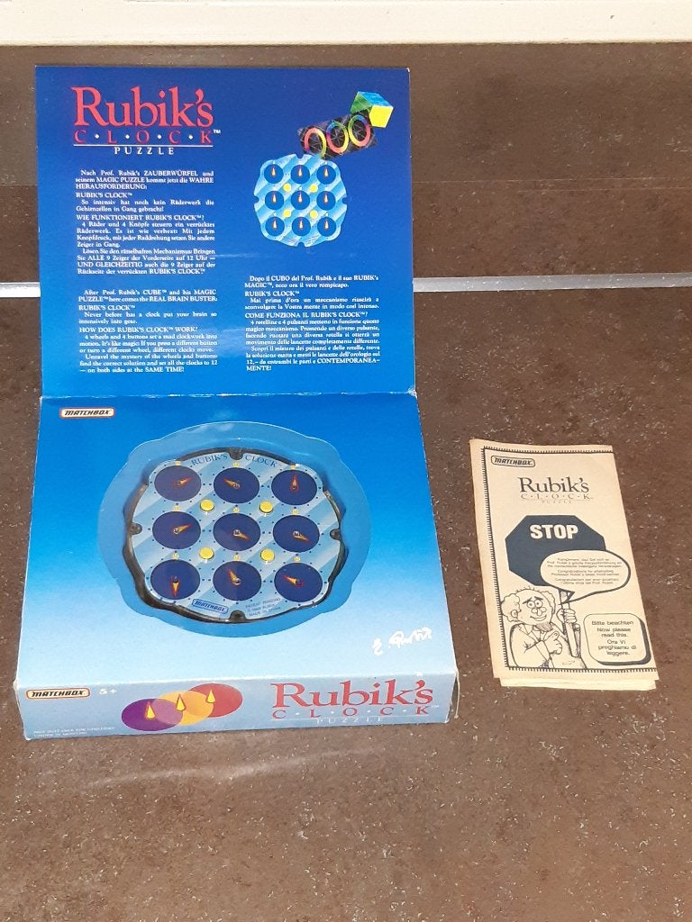 Rubik's clock puzzle 1988 matchbox uitmuntende staat, Verzenden