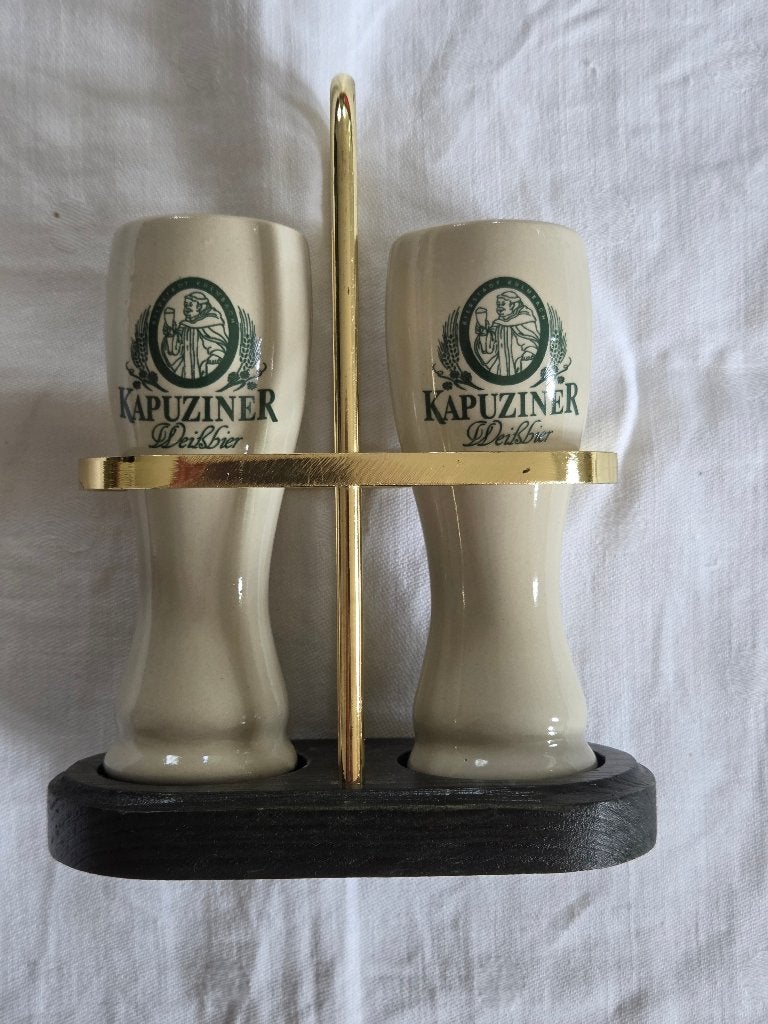 Kapuziner Weissbier stenen Peper & Zoutstel in houder, Verzamelen, Ophalen of Verzenden, Nieuw, Overige typen, Overige merken