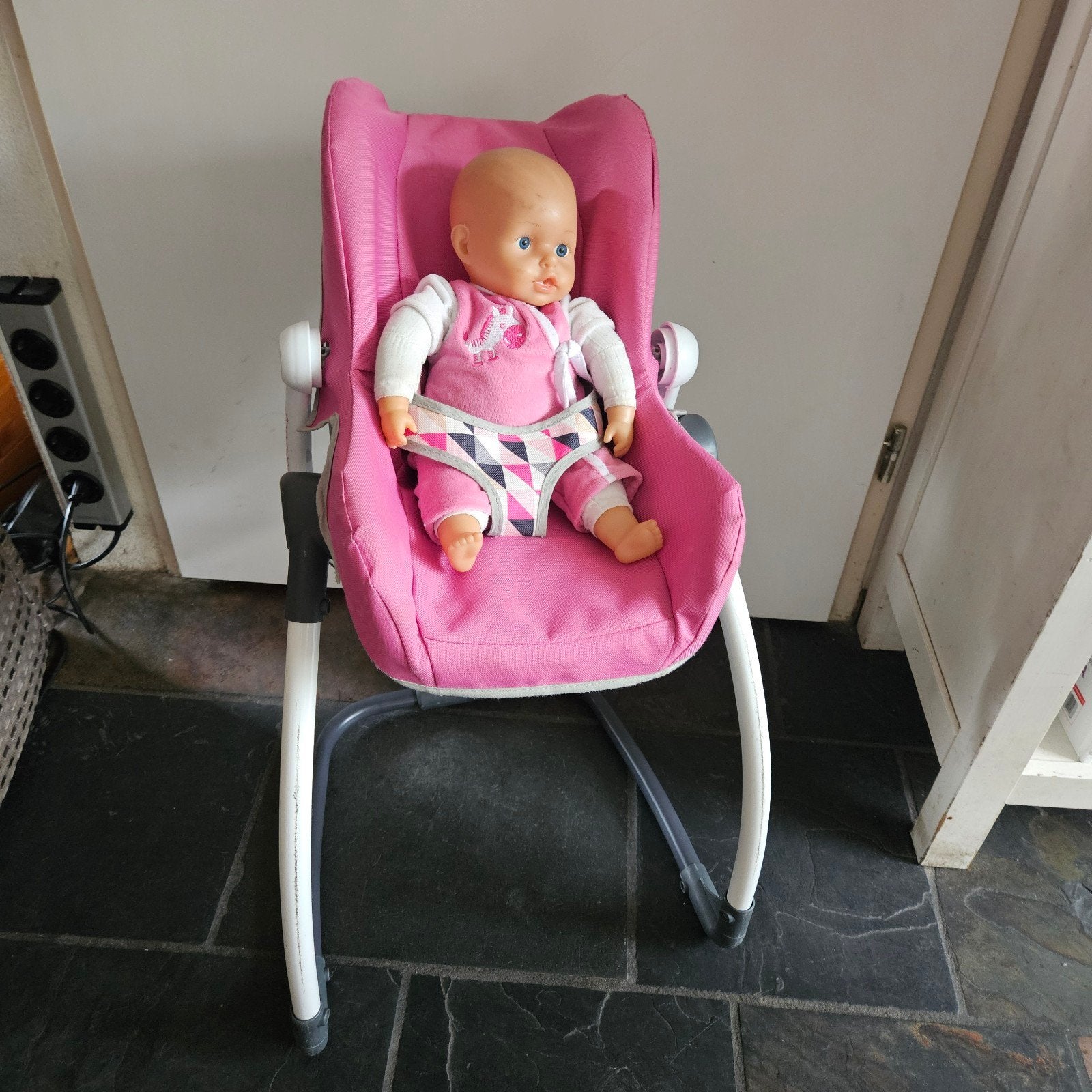 Smoby maxi-cosi stoel roze 3 in 1 stoel wipstoel, Ophalen, Zo goed als nieuw, Babypop