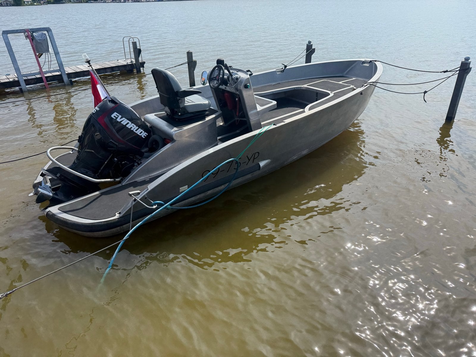 Tenderline Youngster 560 Sport met Evinrude 90 pk etec rvs, Watersport en Boten, Speedboten, Ophalen, Overige merken, Tot 1.00 meter