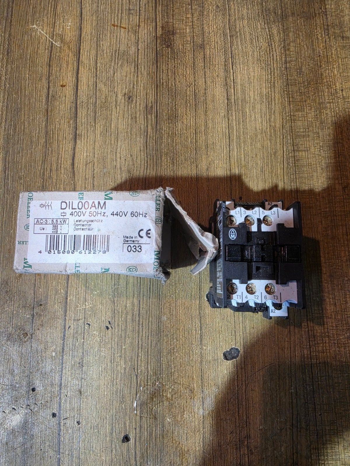 2x Moeller (Eaton) DIL00AM magneetschakelaar 400v 5.5kW, Ophalen of Verzenden, Zo goed als nieuw