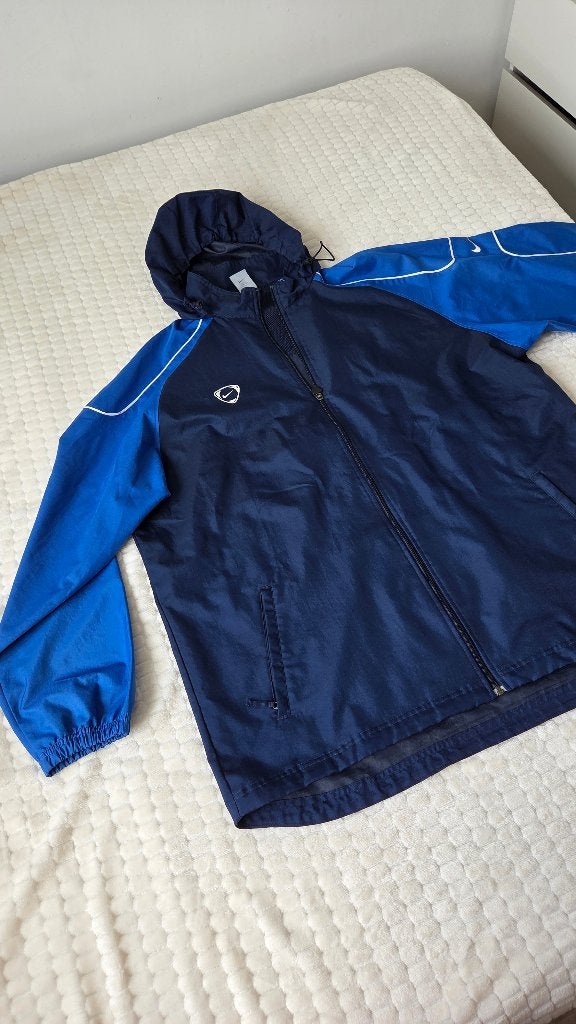 Vintage Nike Y2K windbreaker heren XXL | blauw | hooded, Nike, Overige maten, Zo goed als nieuw, Verzenden