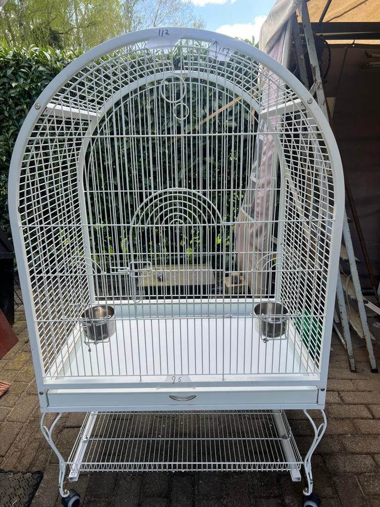 Te koop mooie grote papegaaikooi, Ophalen of Verzenden, Gebruikt, Metaal, Vogelkooi
