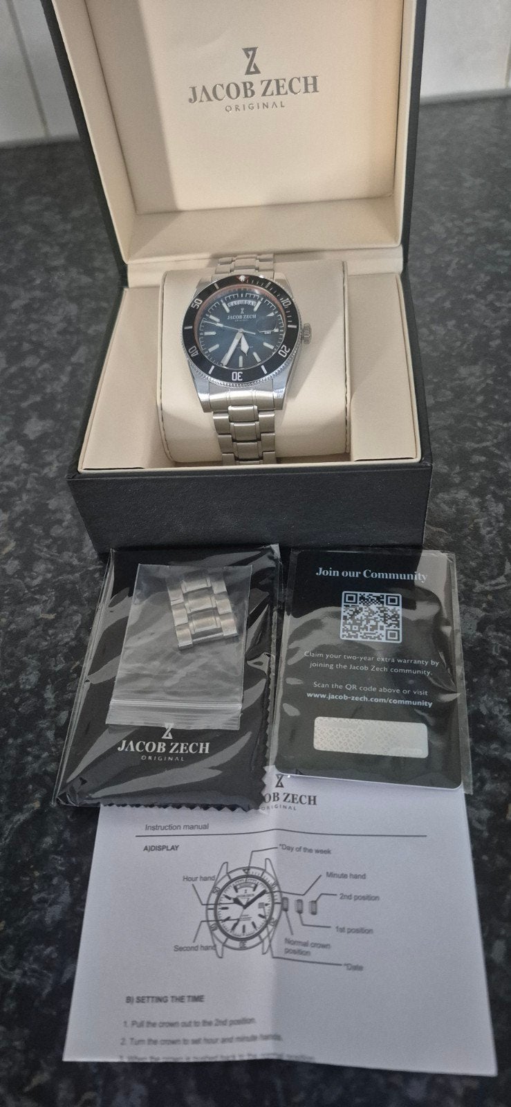 Jacob Zech Origineel Automatisch Horloge - NIEUW, Overige merken, Staal, Staal, Polshorloge