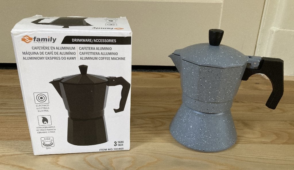 Italiaans koffiepotje Percolator 3 kopjes espresso, Overige modellen, Nieuw, Gemalen koffie, Ophalen of Verzenden