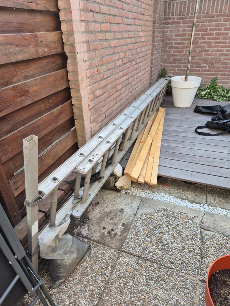Stevige uitschuifbare ladder - perfect voor klussen, Ophalen, Gebruikt, 4 meter of meer