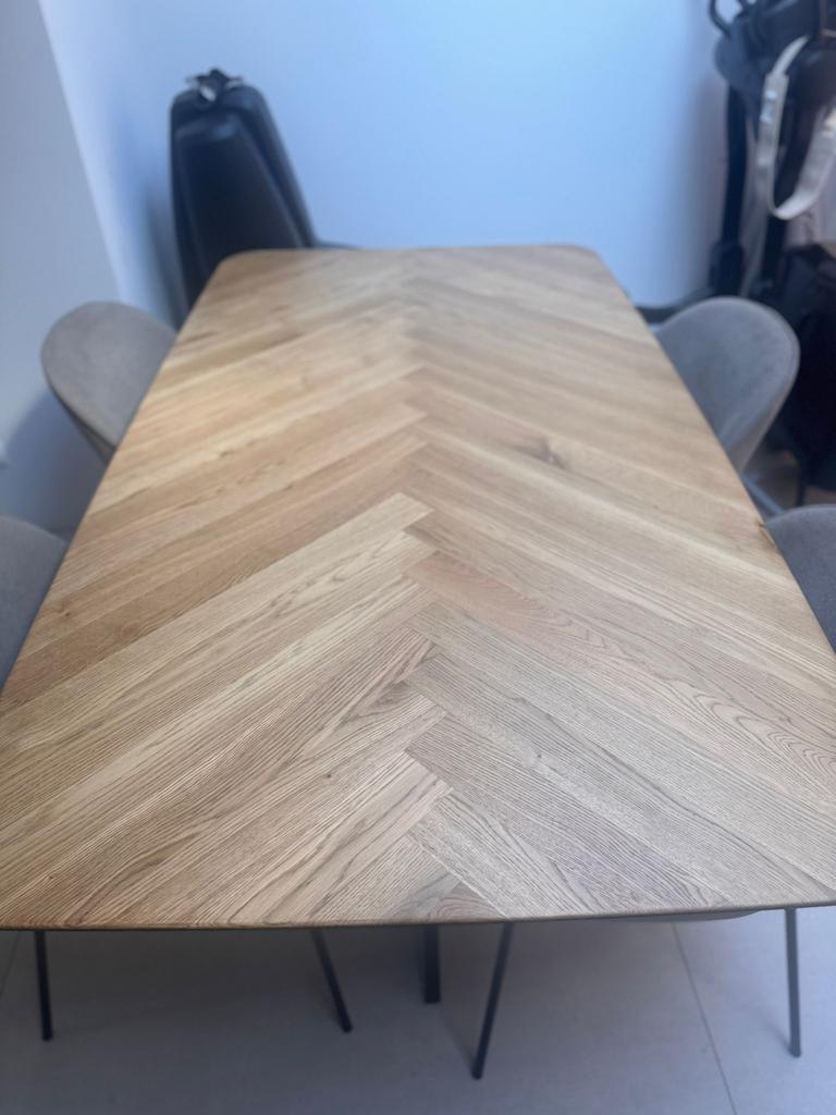 Eiken Eettafel Finesse (Sanders Wonen) 180x78x100 cm, Ophalen, 50 tot 100 cm, Zo goed als nieuw, Vier personen