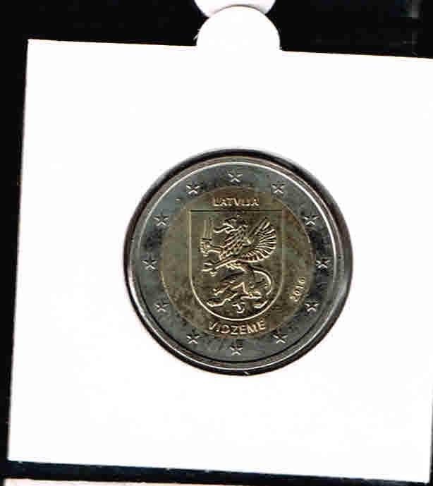 2 euro Letland vidzeme 2016 ''unc'/2.1, Ophalen of Verzenden, Overige landen, 2 euro, Losse munt