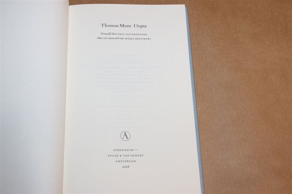 Utopia — Thomas More — Perpetua Reeks [1e druk 2008], Ophalen of Verzenden, Gelezen