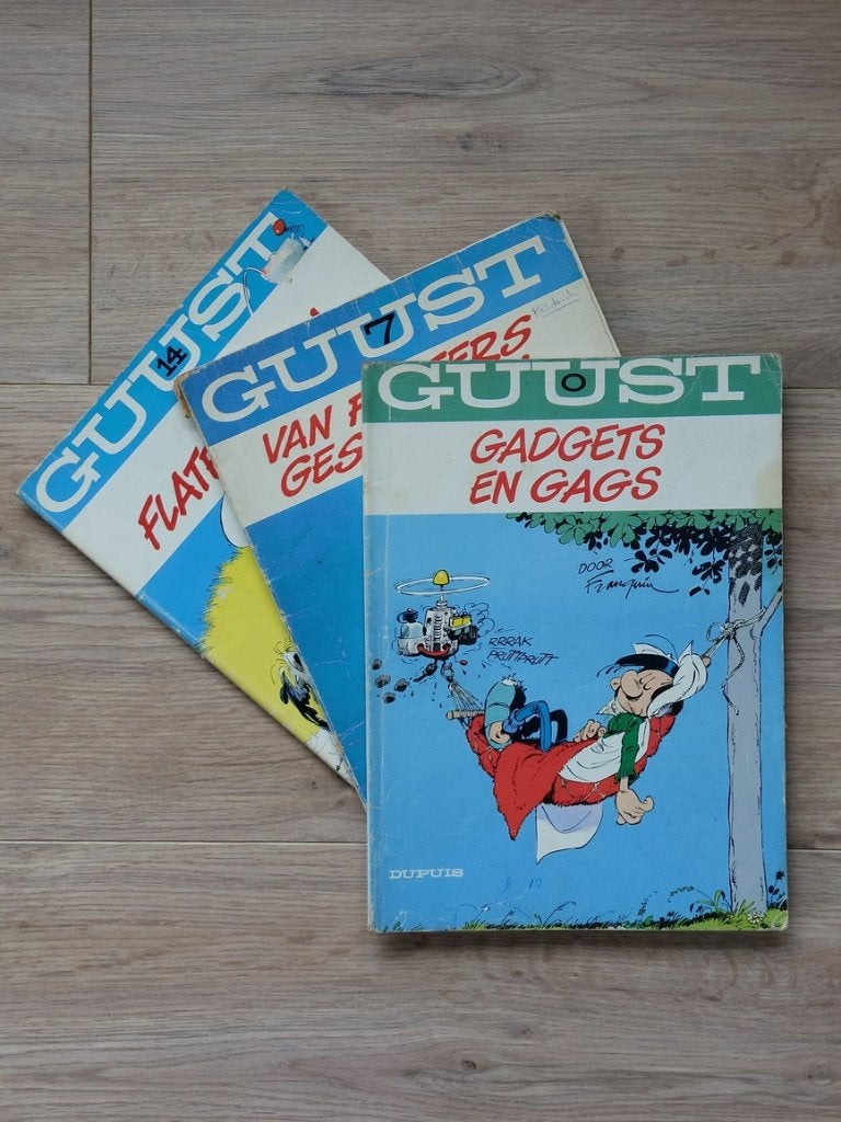 Guust - 3 Albums, Meerdere stripboeken, Ophalen of Verzenden, Gelezen