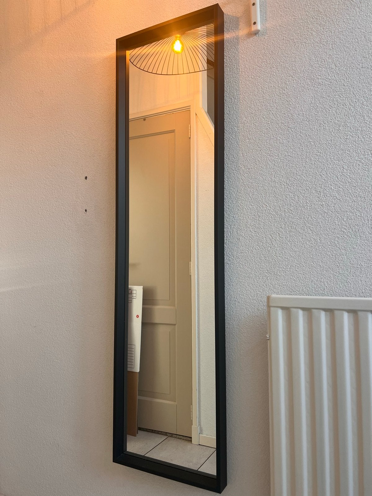IKEA NISSEDAL Paskamer Spiegel / Wandspiegel (Zwart), Ophalen, Minder dan 50 cm, Gebruikt, 200 cm of meer