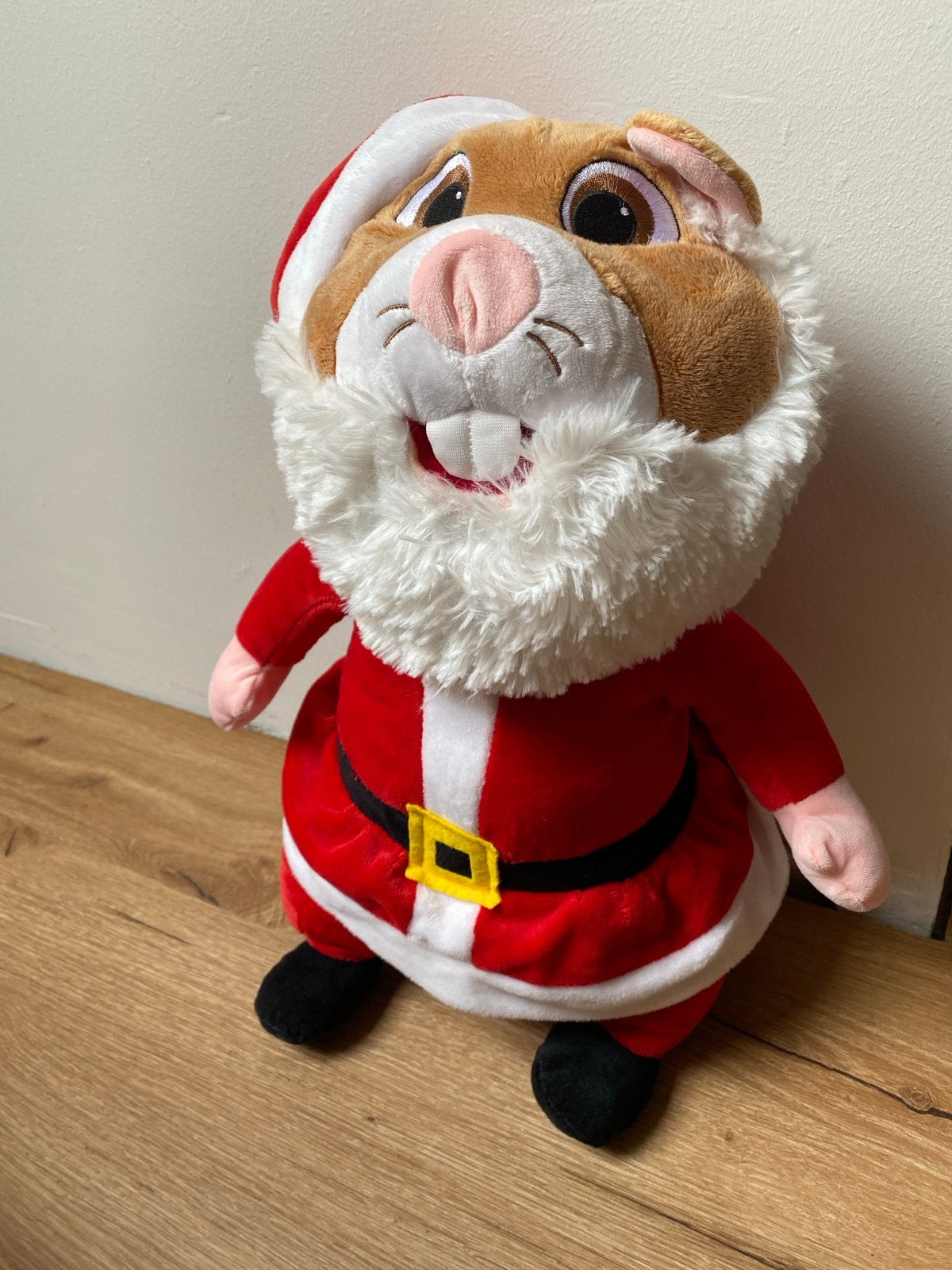 Kerst Hamster Knuffel - Kerstman Outfit, Overige merken, Overige karakters, Hamster, Ophalen of Verzenden