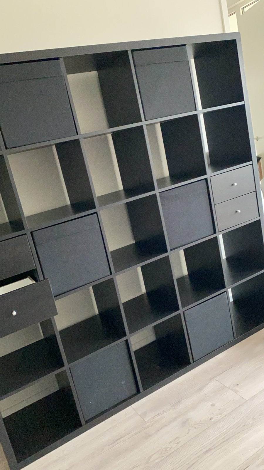 IKEA Kallax Kast Zwart met lades, Ophalen, Zo goed als nieuw