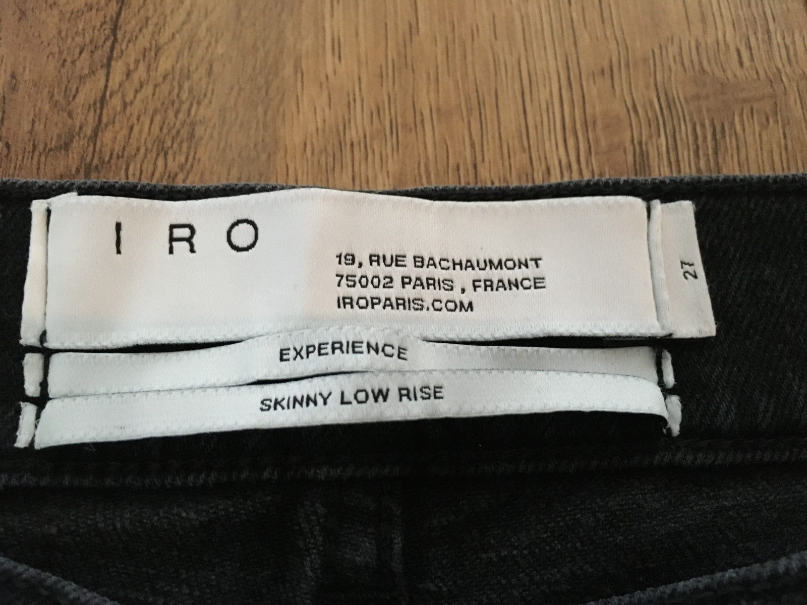 Iro jeans, low rise maat 27  Zwart, Iro, Ophalen of Verzenden, Zo goed als nieuw, Zwart