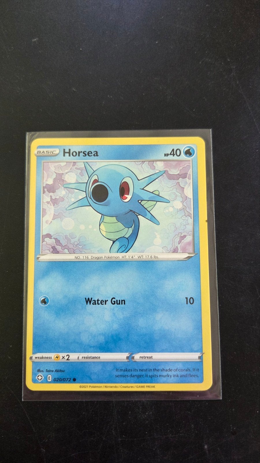 Horsea 020/072 - Shining Fates - Pokémon Kaart, Verzenden, Zo goed als nieuw, Losse kaart