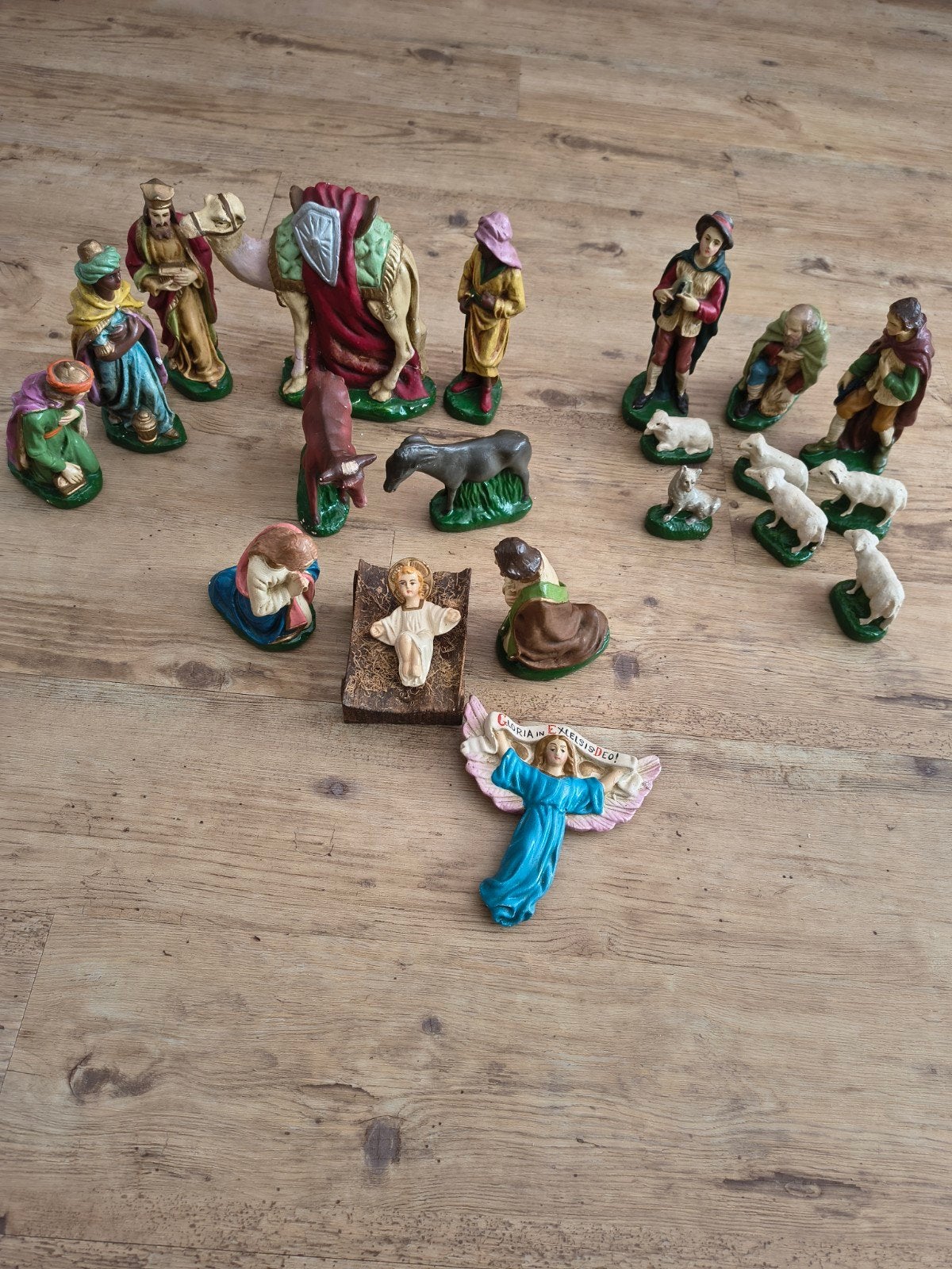 Antieke Kerststal Figuren Jaren '40-'50, Verzenden