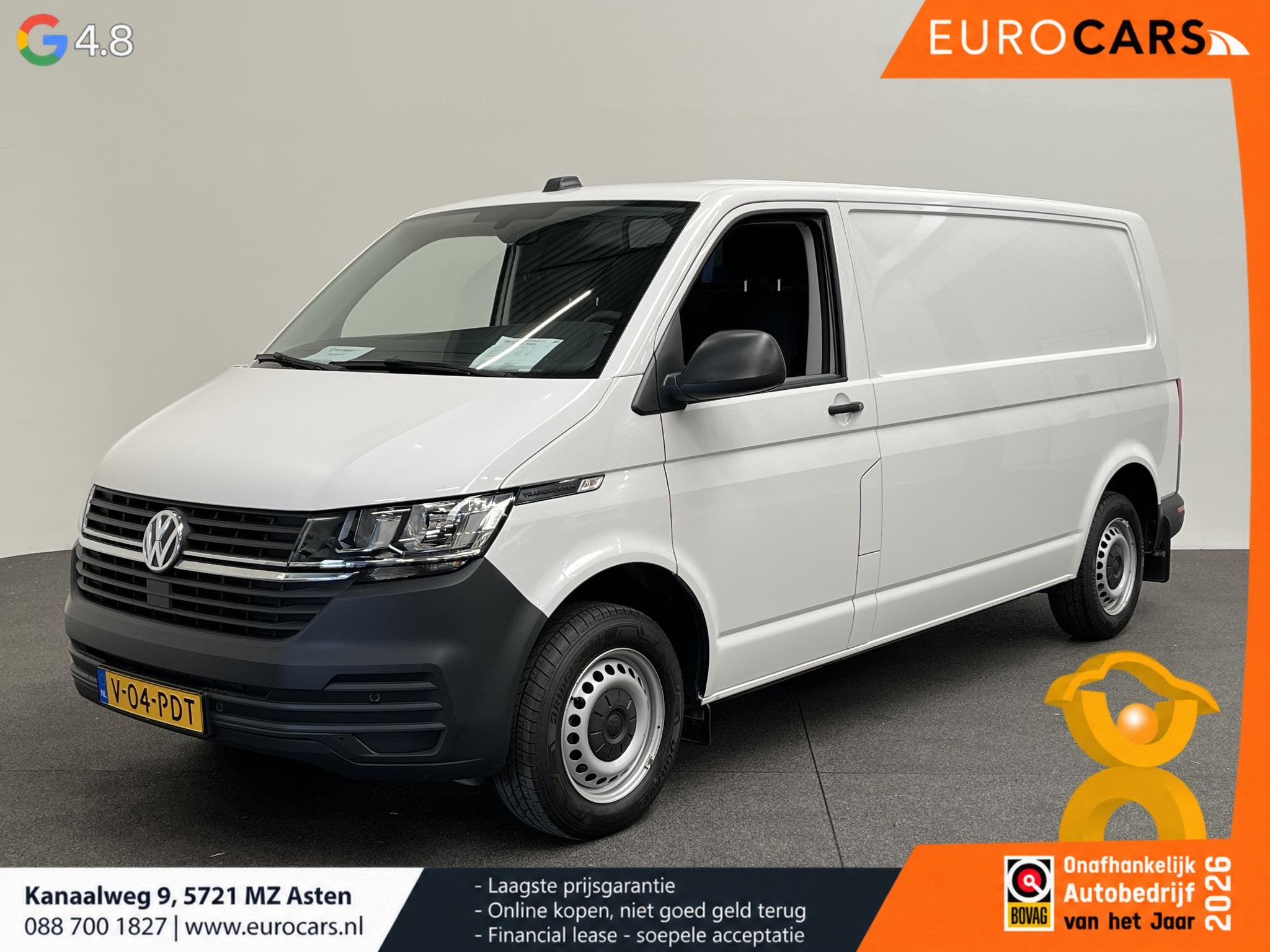 Volkswagen Transporter 2.0 TDI L2H1 150PK Automaat Airco Cru, Auto's, Stof, Gebruikt, 4 cilinders, 150 pk
