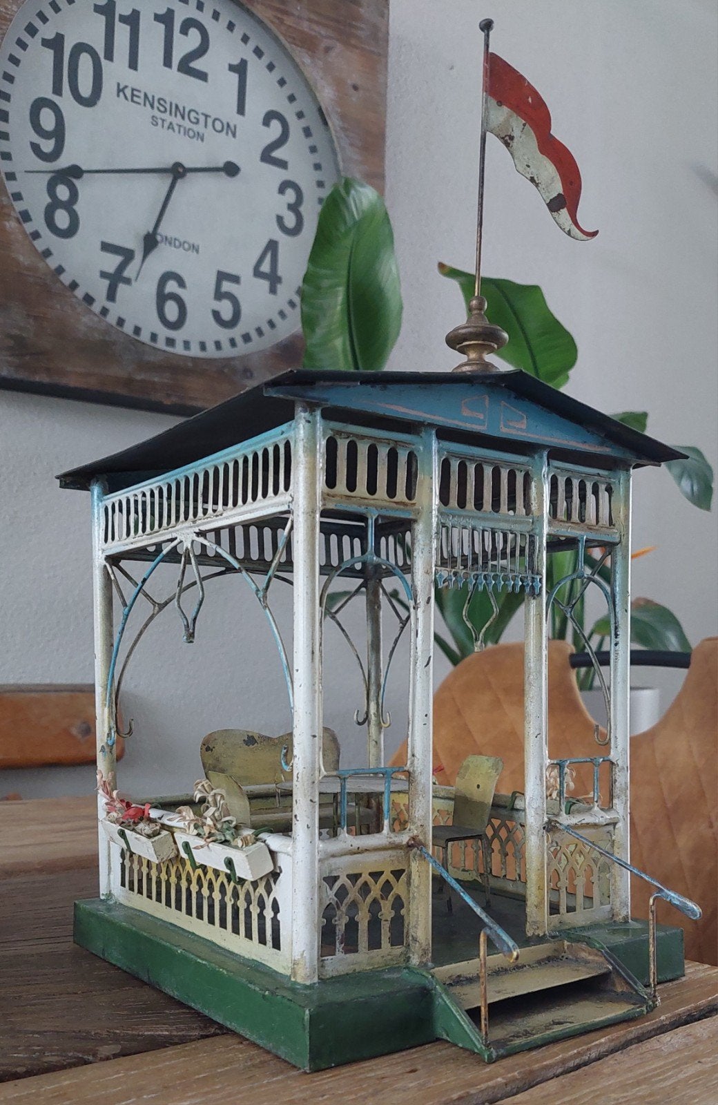 zeer oud "Garten Pavillion" (theehuis) uit 1890-1905 (KIBRI), Antiek en Kunst, Antiek | Speelgoed, Ophalen