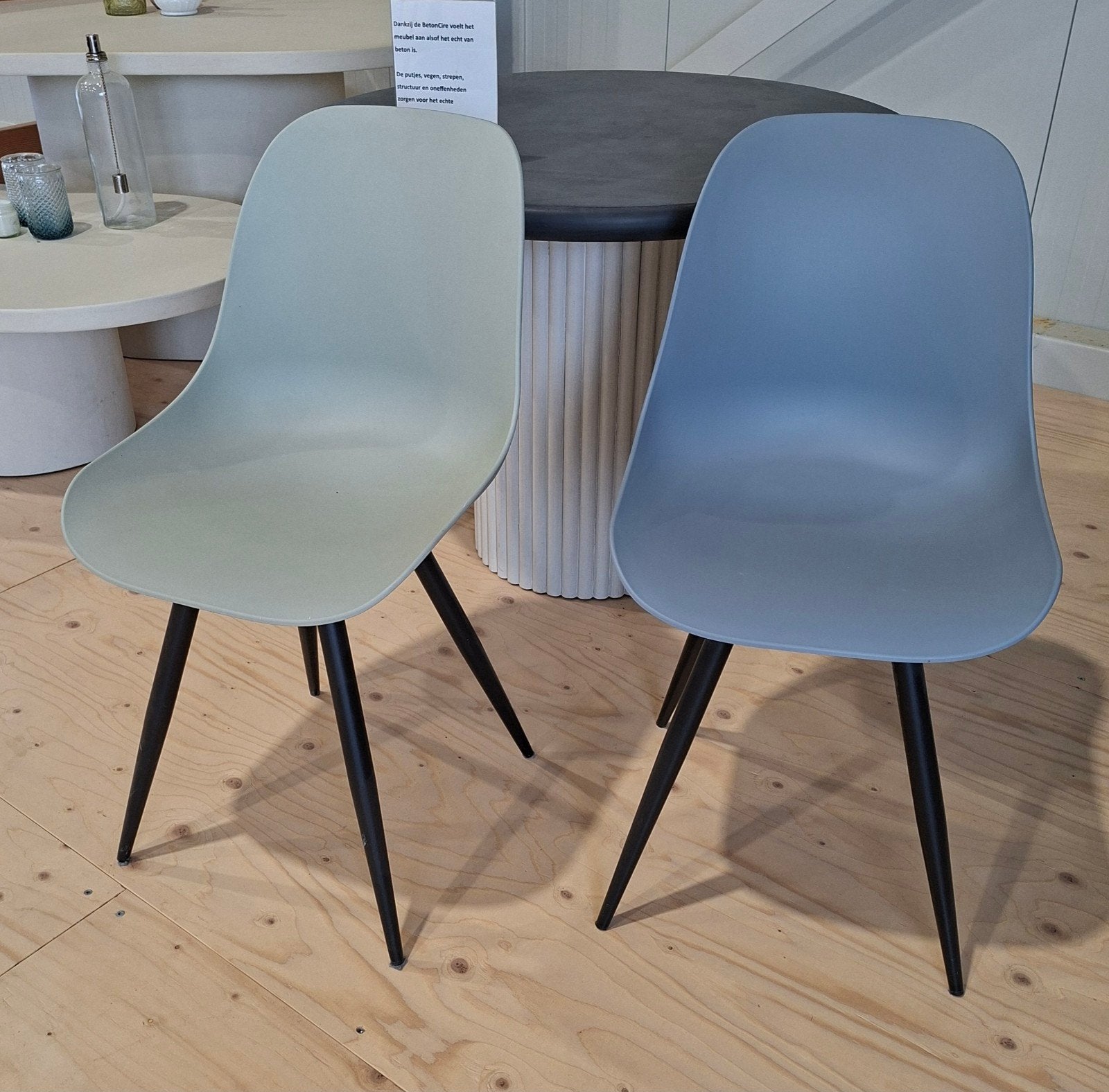 6 Stuks Tuinstoelen Zwart, Groen en Blauw (ook binnen), Ophalen, Gebruikt, Kunststof, Stapelbaar