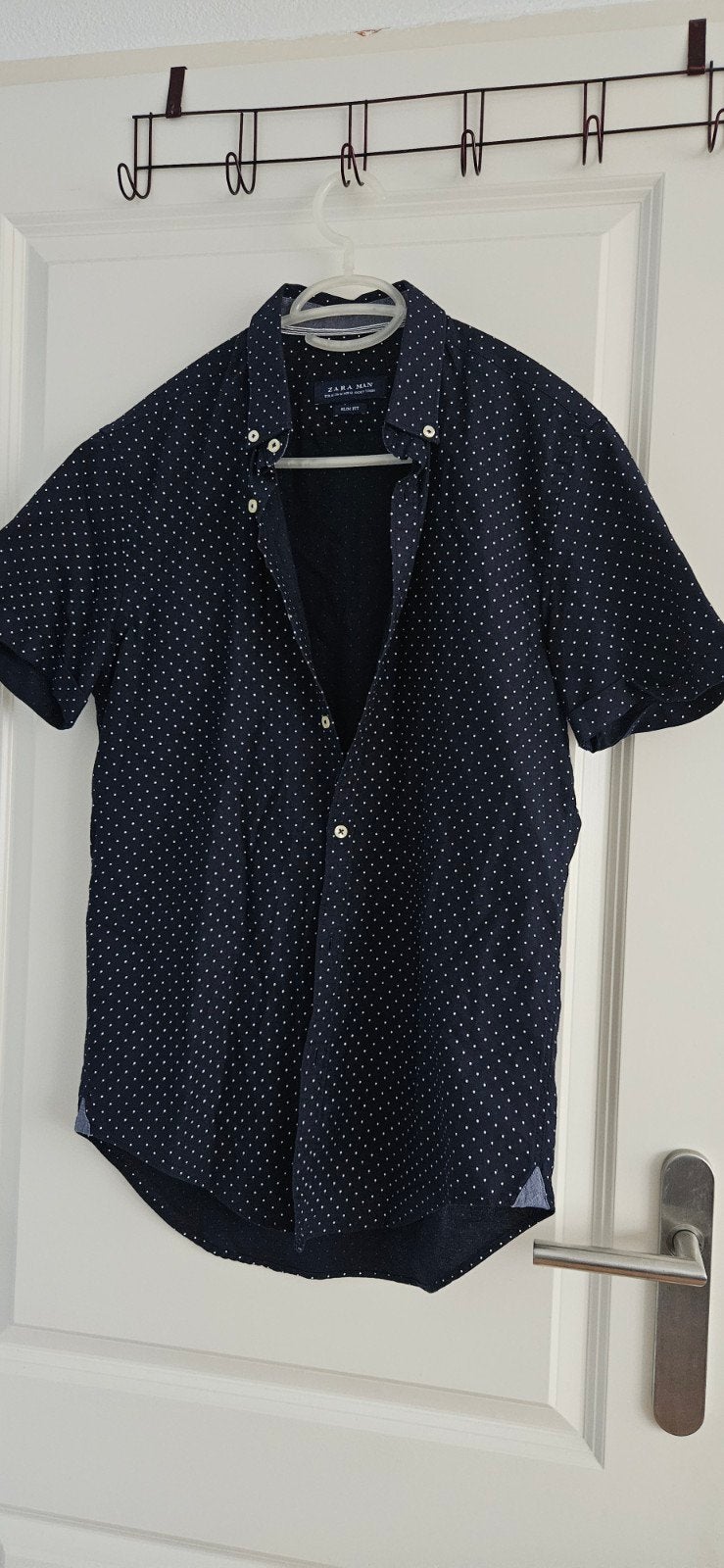 Zara Man Slim Fit overhemd met stippen, Meerkleurig, Nieuw, Zara Man, Halswijdte 39/40 (M)