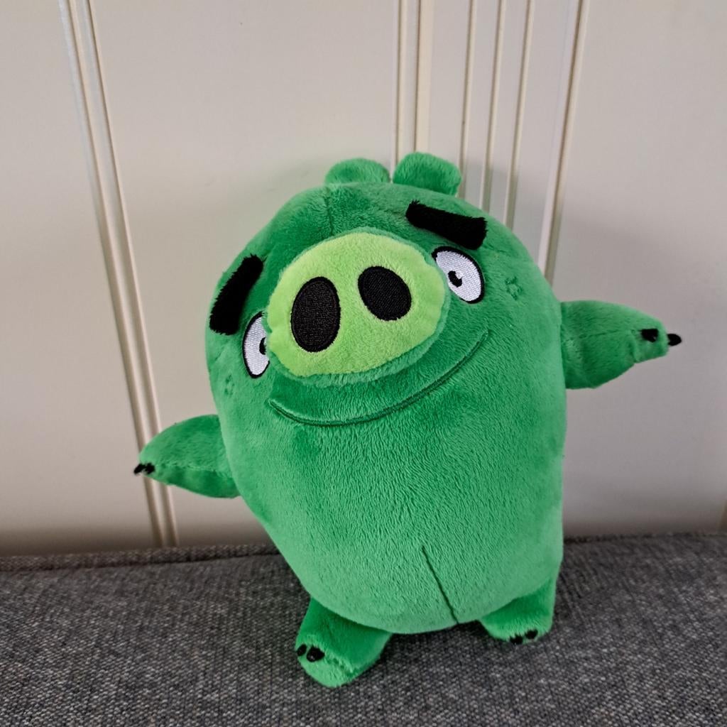117.  Angry Birds Varken Knuffel - Groen Pluche Speelgoed, Overige merken, Overige typen, Ophalen of Verzenden, Middelgroot (20 tot 80 cm)