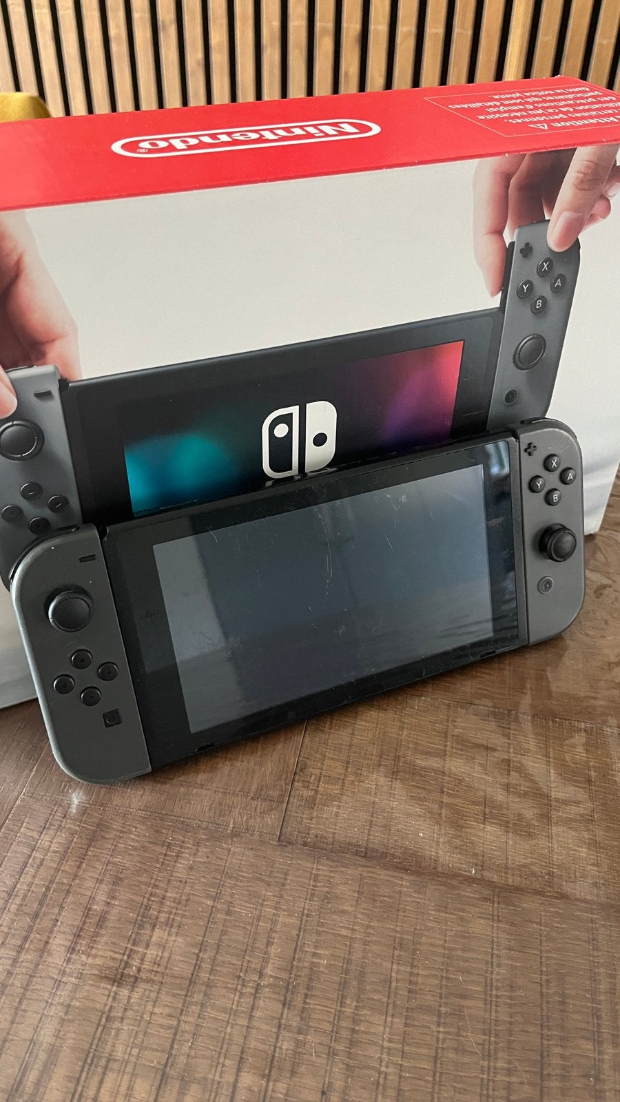 Nintendo Switch 1 met doos, docking station en extra Joy-Con, Ophalen, Gebruikt, Met 3 controllers of meer, Switch Original