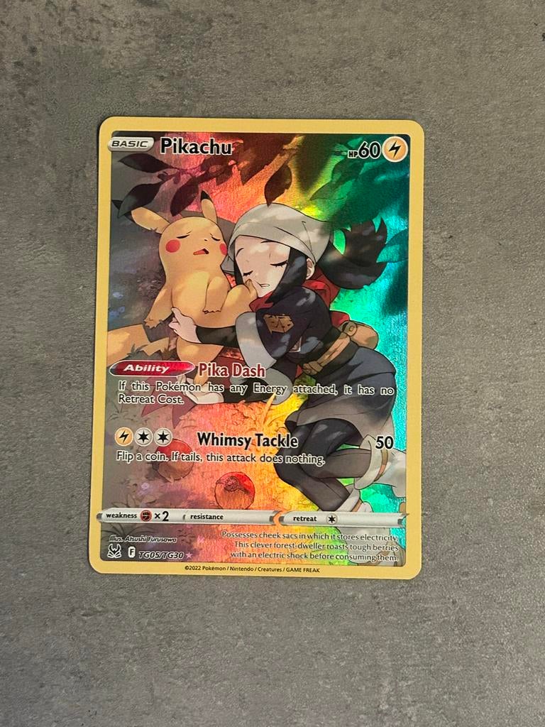 Pikachu TG05/TG30 Pokemon Kaart MINT, Ophalen of Verzenden, Zo goed als nieuw, Losse kaart, Foil
