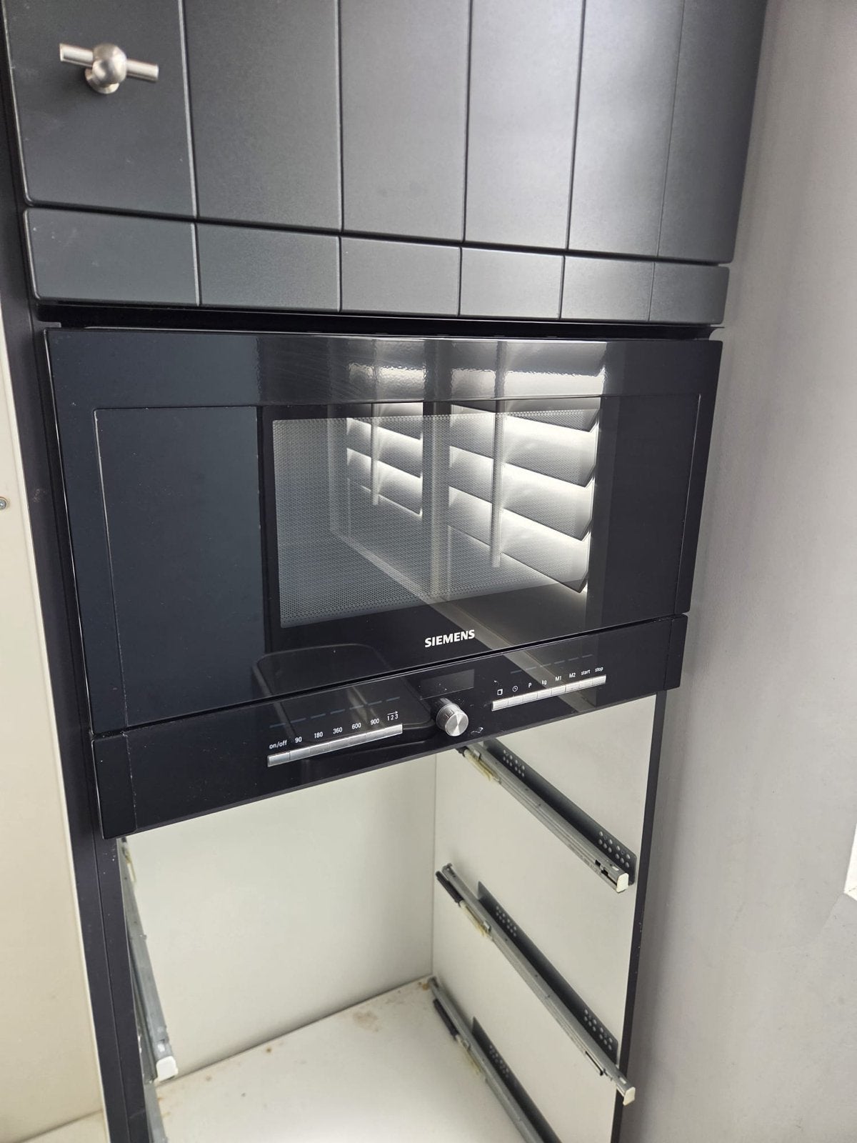 Siemens Inbouw Magnetron - Zwart, Witgoed en Apparatuur, Ophalen, Gebruikt, 60 cm of meer, Magnetron