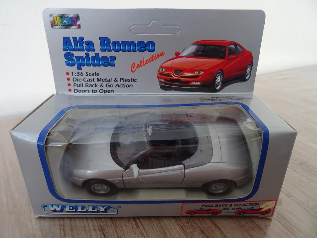 Alfa Romeo Spider Welly 1:36., Ophalen of Verzenden, Nieuw, Auto, Overige merken