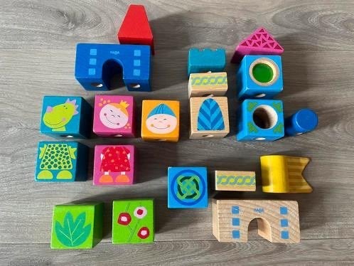 Haba houten blokken drakenland, Kinderen en Baby's, Speelgoed | Houten speelgoed, Ophalen of Verzenden, Gebruikt