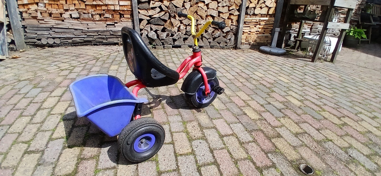Puky driewieler met kiepbakje - Gebruikt, Ophalen of Verzenden, Gebruikt, Terugtraprem, Puky