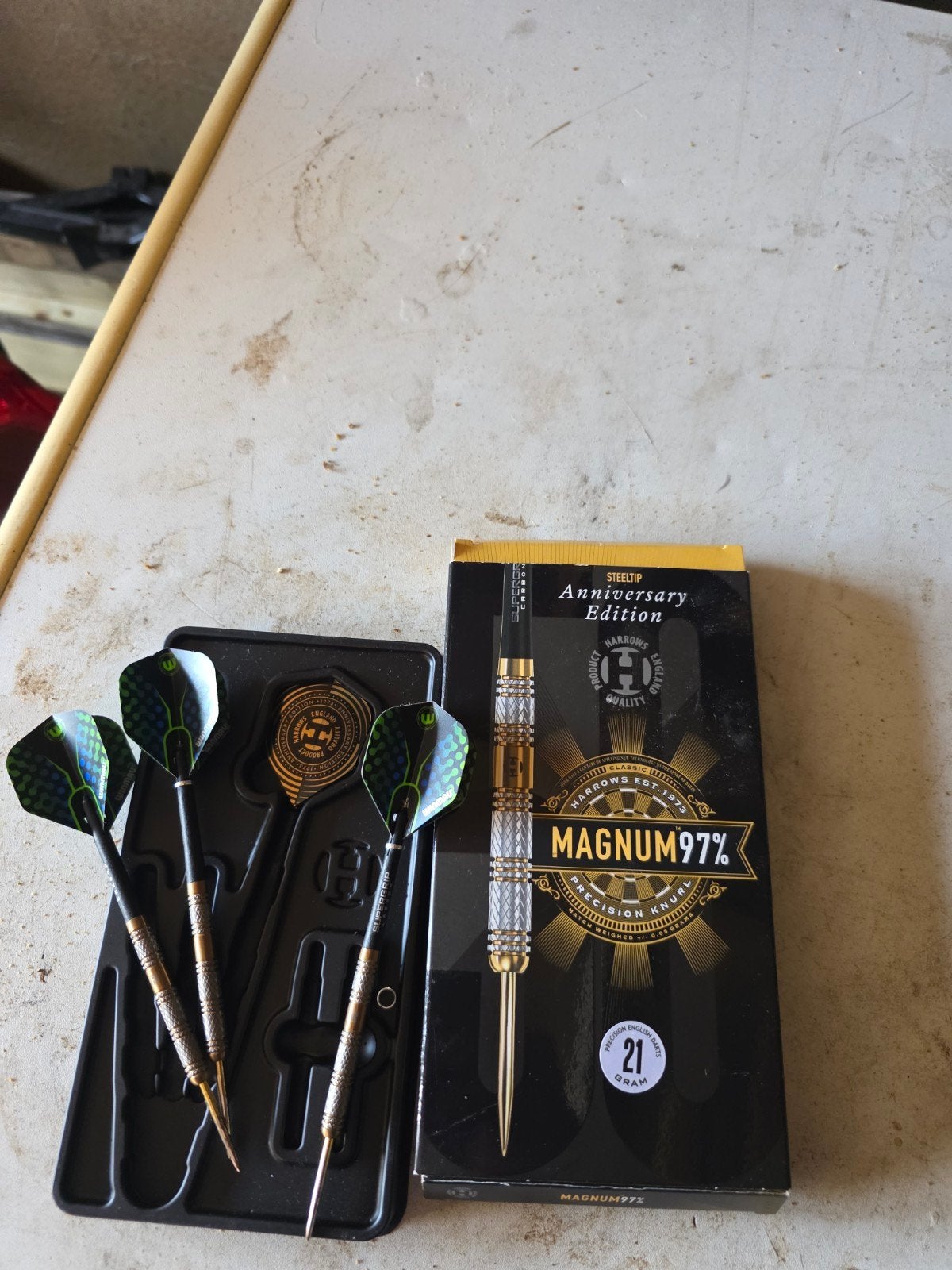 Harrows Magnum 97% Steeltip Darts 21 gram, Ophalen of Verzenden, Zo goed als nieuw, Pijlen, Soft tip