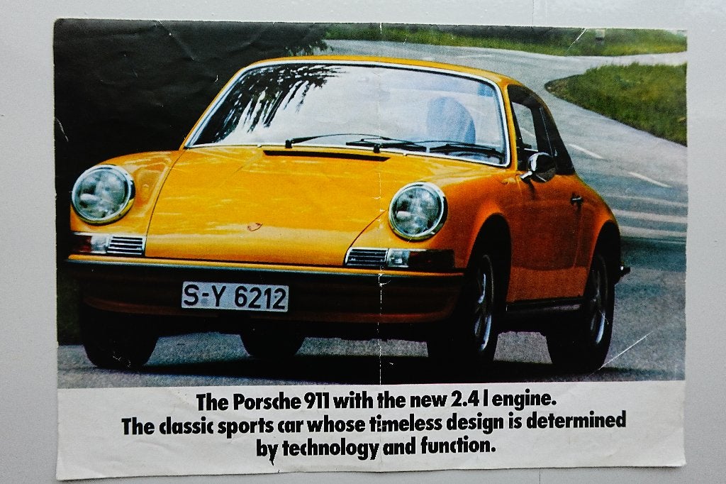 1971 1972 Folder Porsche 911 2.4 L  brochure 911 T en E en S, Boeken, Ophalen of Verzenden, Gelezen, Porsche