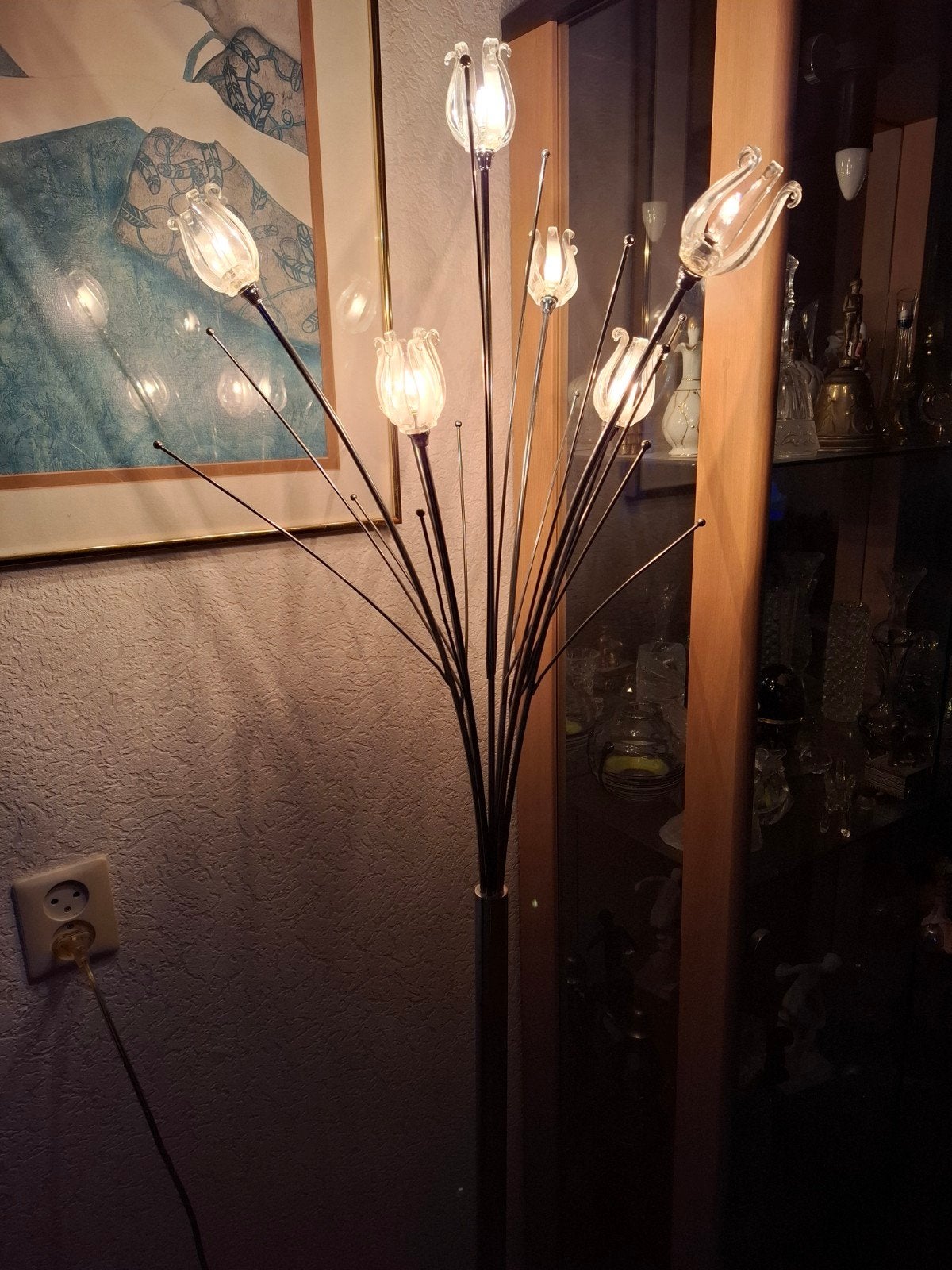 Jan des Bouvrie design lamp met dimmer, Ophalen, Glas, Design, Modern, 150 tot 200 cm