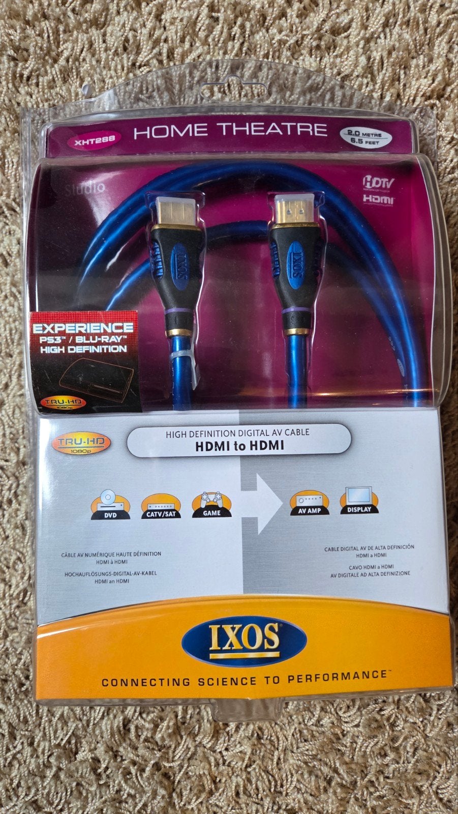 Nieuwe IXOS XHT 288 HDMI-kabel  2 meter., Audio, Tv en Foto, Ophalen of Verzenden, Nieuw, Minder dan 2 meter, HDMI-kabel