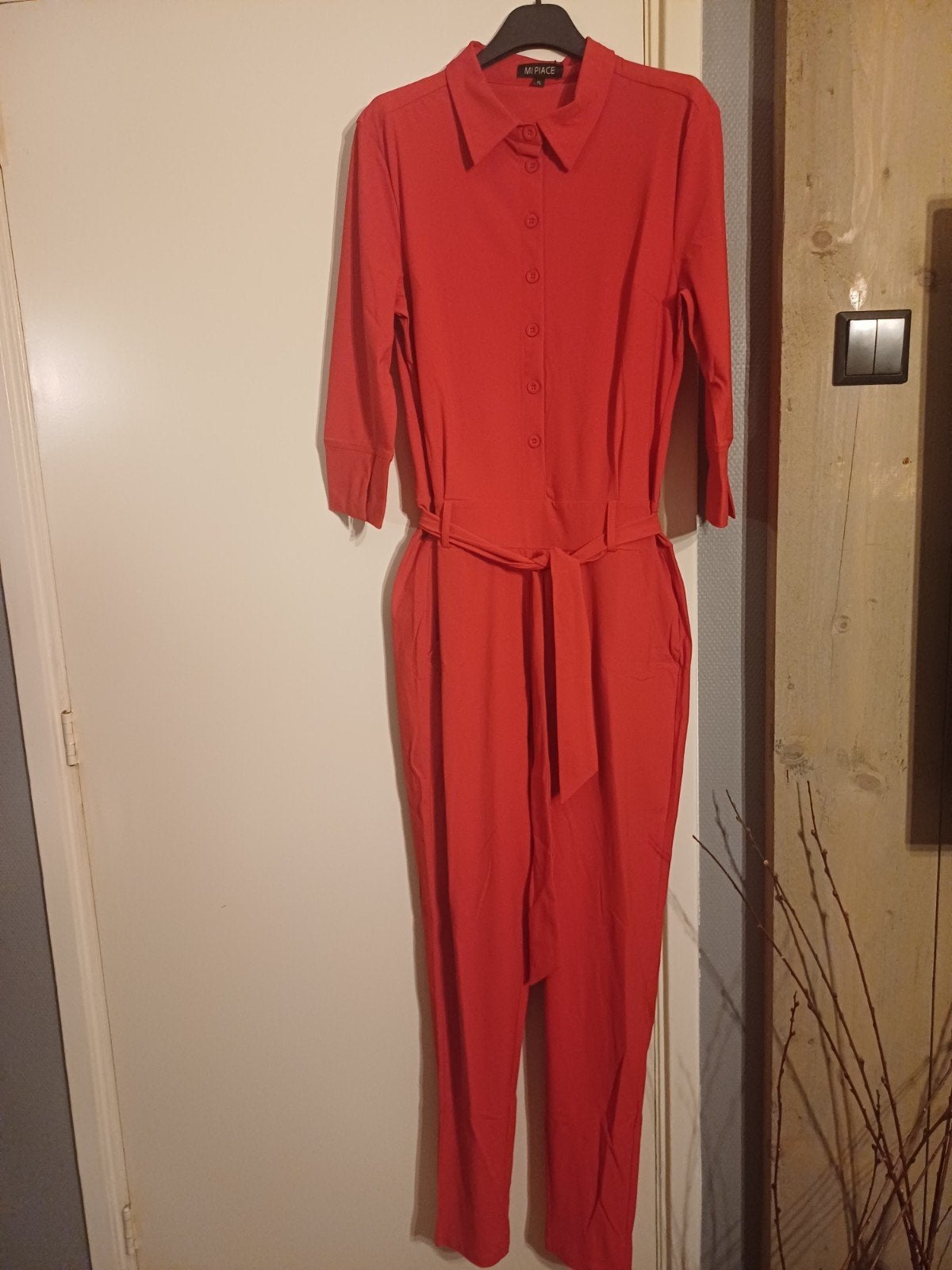 Mi Piace Travel Jumpsuit Rood Maat XL 3/4 Mouw Skinny, Kleding | Dames, Jumpsuits, Mp, Maat 46/48 (XL) of groter, Nieuw, Ophalen of Verzenden