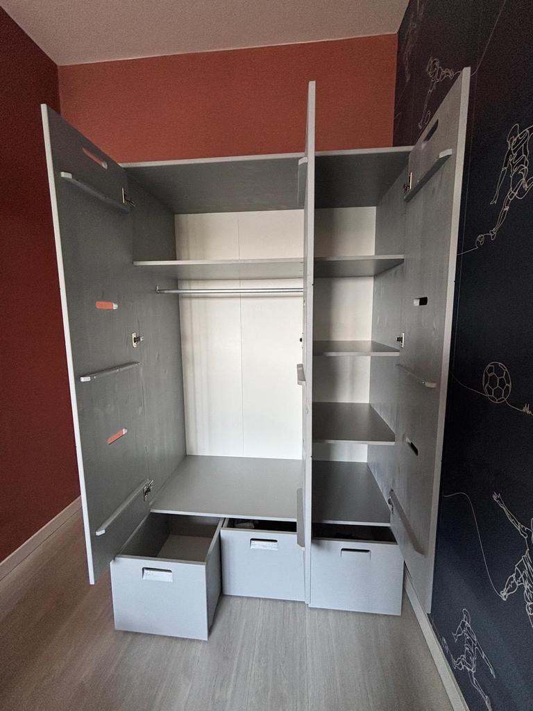 Stoere VT Wonen Store kledingkast grijs, Ophalen, 100 tot 150 cm, Zo goed als nieuw, 150 tot 200 cm