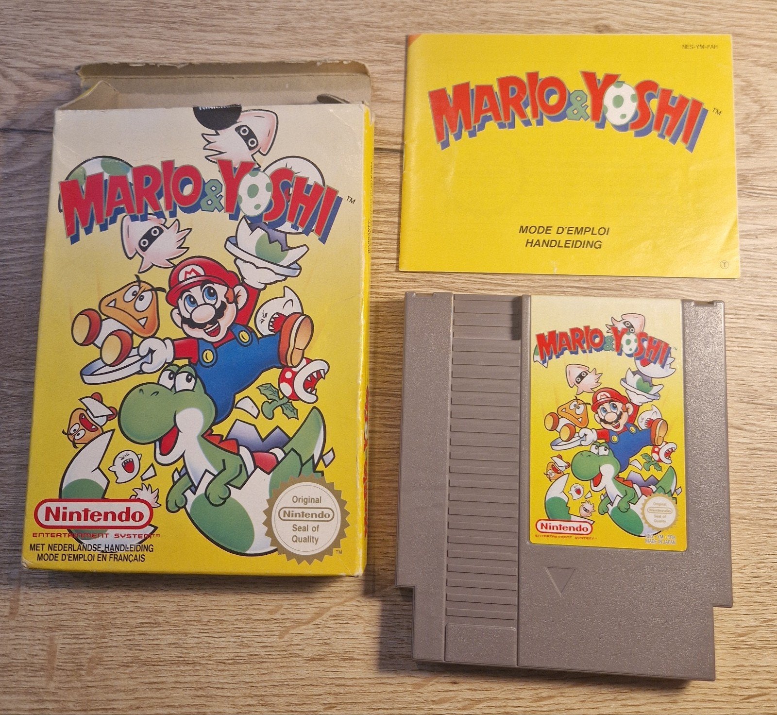 Mario & Yoshi Nintendo NES compleet PAL, Spelcomputers en Games, Games | Nintendo NES, Overige genres, 1 speler, Eén computer