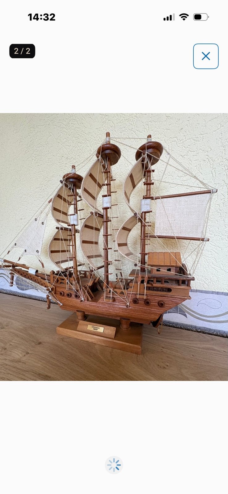Zeilschip modelbouw, Ophalen, Zo goed als nieuw