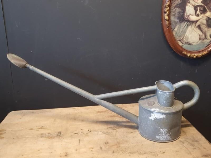 Vintage gieter - Decoratieve zinken gieter haws geniun, Tuin en Terras, Gieters, Ophalen of Verzenden, Gebruikt, Metaal