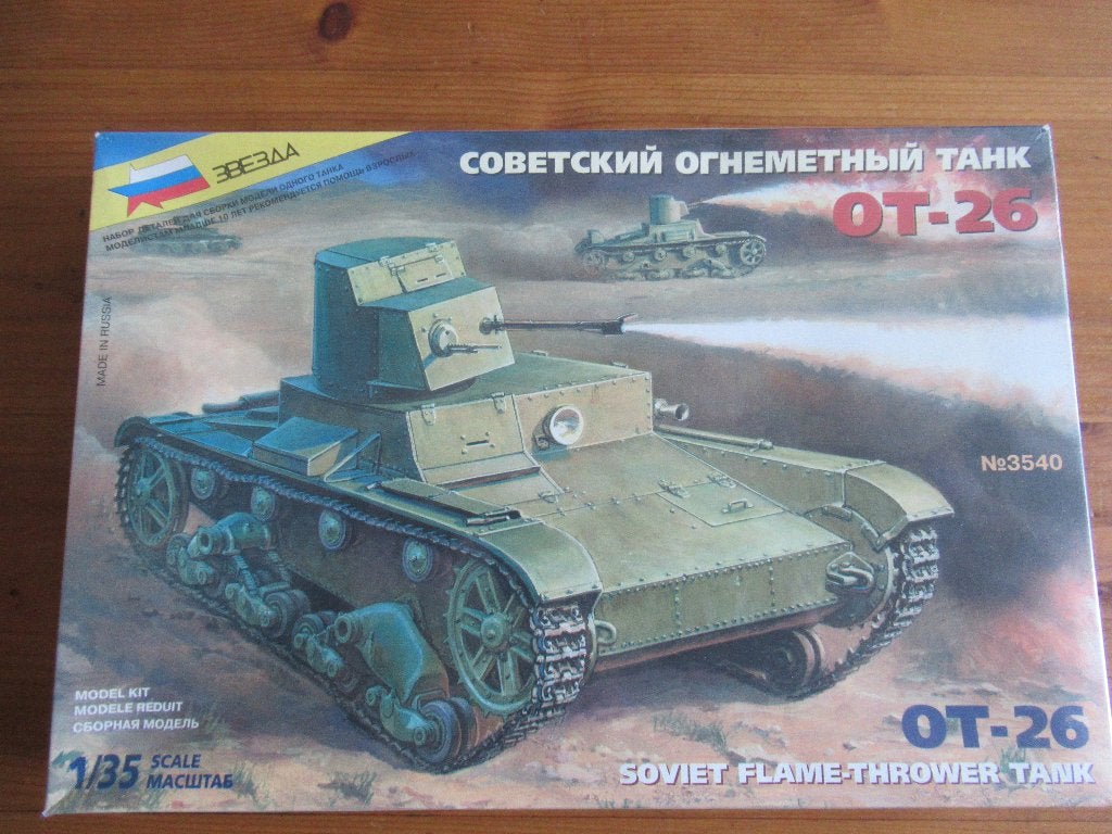 Soviet Flame-Thrower Tank OT-26 (Zvezda 1/35), Overige merken, Tank, 1:32 tot 1:50, Nieuw