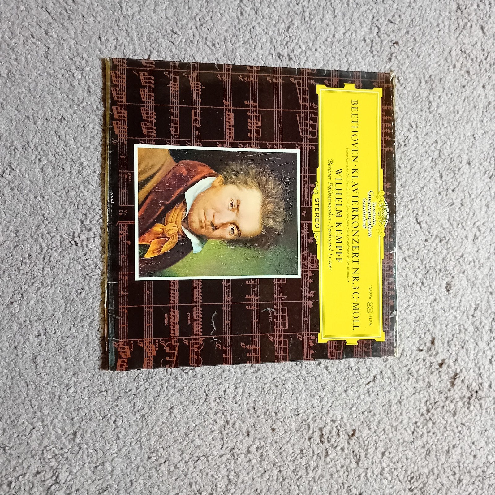 Beethoven: Pianoconcert Nr. 3 - Wilhelm Kempff (Vinyl LP), Gebruikt, Ophalen of Verzenden, Orkest of Ballet, 12 inch